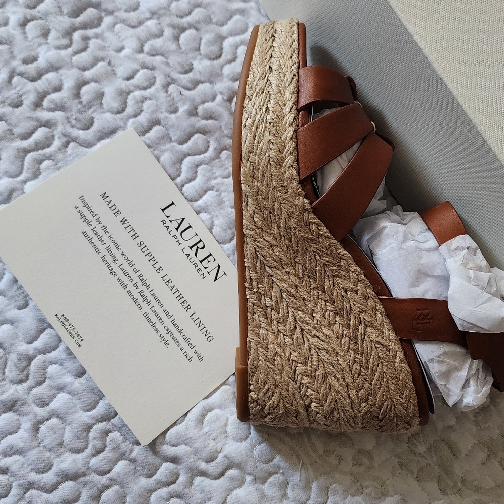 Ralph Lauren Soffia Calfskin Espadrille